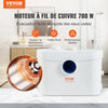 VEVOR Macerator Pump, 700W, 9600 L/h Flow, 32.8 ft/10 m Head, Macerator Sewerage Sump Pump with 3 Water Inlets for Toilet, Basement, Kitchen, Sink, Shower, Bathtub Waste Water Disposal Upflush Machine