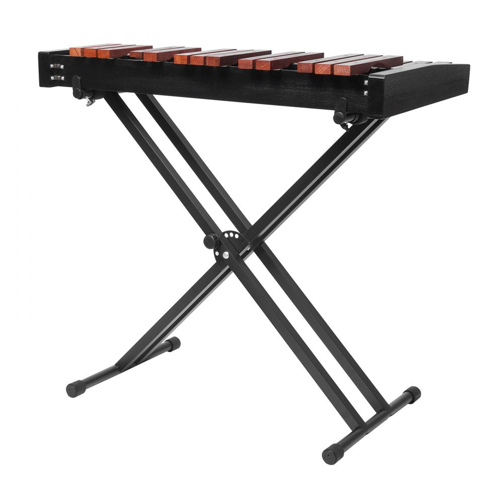 VEVOR Glockenspiel Xylophone, 32 Notes, Wooden Professional Xylophone Percussion Instrument, with Height Adjustable Stand, 4 Mallets, Carrying Bag, Beginner Musical Instrument Kit for Adults and Kids