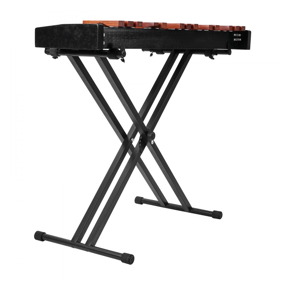 VEVOR Glockenspiel Xylophone, 32 Notes, Wooden Professional Xylophone Percussion Instrument, with Height Adjustable Stand, 4 Mallets, Carrying Bag, Beginner Musical Instrument Kit for Adults and Kids