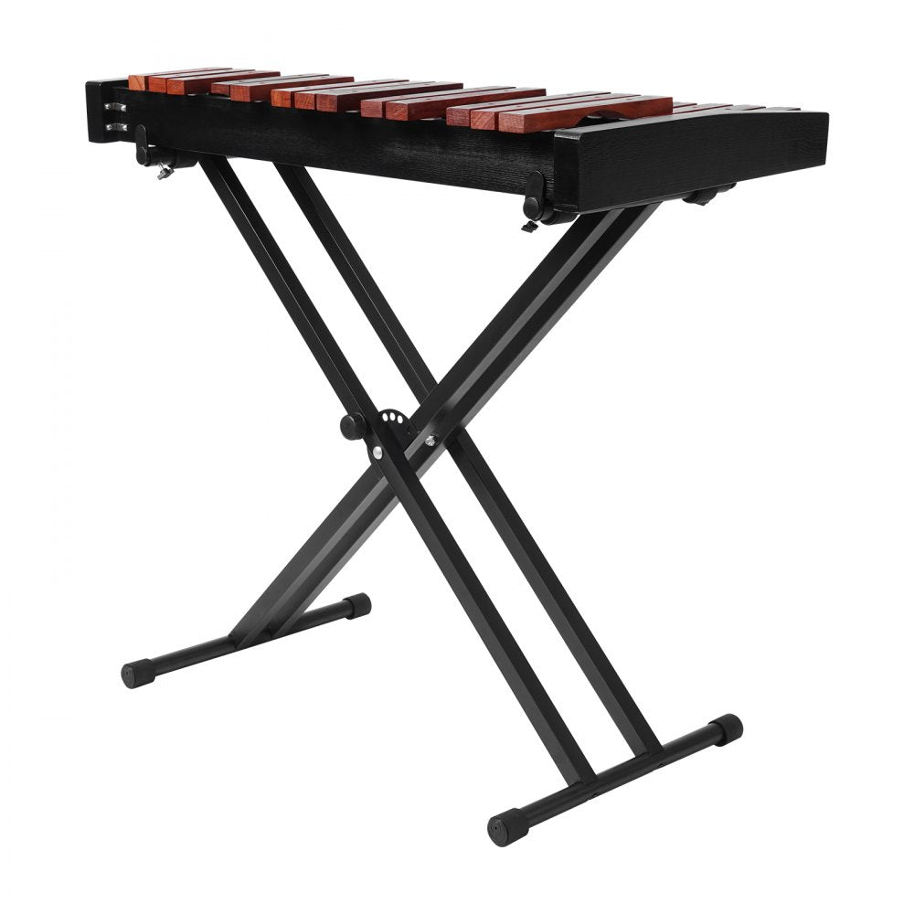 VEVOR Glockenspiel Xylophone, 32 Notes, Wooden Professional Xylophone Percussion Instrument, with Height Adjustable Stand, 4 Mallets, Carrying Bag, Beginner Musical Instrument Kit for Adults and Kids