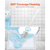 VEVOR Toilet Brush and Holder Set, Toilet Bowl Brush and Holder with Comfortable PP Handle, Compact Bathroom Scrubber Cleaner, Deep Cleaning and Drip-Proof, for Bathroom, RV & Toilets (White & Grey)