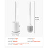 VEVOR Toilet Brush and Holder Set, Toilet Bowl Brush and Holder with Comfortable PP Handle, Compact Bathroom Scrubber Cleaner, Deep Cleaning and Drip-Proof, for Bathroom, RV & Toilets (White & Grey)
