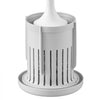 VEVOR Toilet Brush and Holder Set, Toilet Bowl Brush and Holder with Comfortable PP Handle, Compact Bathroom Scrubber Cleaner, Deep Cleaning and Drip-Proof, for Bathroom, RV & Toilets (White & Grey)