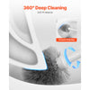 VEVOR Toilet Brush and Plunger Set, 2-in-1 Toilet Bowl Brush Plunger Combo with Ventilated Holder, 360° Deep Cleaning and Drip-Proof Bathroom Supplies, for Bathroom, RV and Toilets (White & Grey)