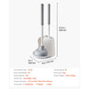 VEVOR Toilet Brush and Plunger Set, 2-in-1 Toilet Bowl Brush Plunger Combo with Ventilated Holder, 360° Deep Cleaning and Drip-Proof Bathroom Supplies, for Bathroom, RV and Toilets (White & Grey)