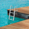 VEVOR Dock Ladder, Removable 3 Steps, 350 lbs Load Capacity, Aluminum Alloy Pontoon Boat Ladder with 4'' Wide Step & Nonslip Mat, Easy to Install for Ship/Lake/Pool/Marine Boarding