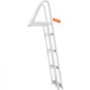VEVOR Dock Ladder, Removable 4 Steps, 350 lbs Load Capacity, Aluminum Alloy Pontoon Boat Ladder with 4'' Wide Step & Nonslip Mat, Easy to Install for Ship/Lake/Pool/Marine Boarding