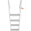 VEVOR Dock Ladder, Removable 4 Steps, 350 lbs Load Capacity, Aluminum Alloy Pontoon Boat Ladder with 4'' Wide Step & Nonslip Mat, Easy to Install for Ship/Lake/Pool/Marine Boarding