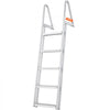 VEVOR Removable Dock Ladder 5 Steps, 350 lbs Load Capacity, Pontoon Boat Ladder with 4'' Wide Step & Nonslip Design for Ship/Lake/Pool/Marine Boarding