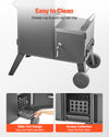 Easy to clean design with grease cup and push-out ash tray
