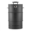 VEVOR Charcoal Smoker Grill, 18.5" Barrel Charcoal BBQ Smoker, Coated Steel Outdoor Barbecue Grill with 2 Grilling Grates, 1 Hanging Rod, 6 Hooks & Thermometer, Ideal for Party Backyard Patio Cooking