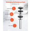 VEVOR Universal Toilet Seat Bolts Kit, 2PCS Metal Heavy Duty Toilet Tank Bolts, Stainless Steel Toilet Seat Screws Replacement Kit with Long Downlock Nuts, Rubber Washers Gaskets, Toilet Repair Screw
