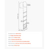 VEVOR Removable Dock Ladder, 5 Steps, Aluminum Alloy Pontoon Boat Swim Ladder, with Non-Slip Wide PP Steps, 500 lbs Weight Capacity, Quick Release Design, for Lake Swimming, Pool, Marine Boarding