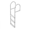 VEVOR Removable Dock Ladder, 3 Steps, Aluminum Alloy Pontoon Boat Swim Ladder, with Non-Slip Wide PP Steps, 500 lbs Weight Capacity, Quick Release Design, for Lake Swimming, Pool, Marine Boarding