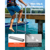VEVOR Removable Dock Ladder, 4 Steps, Aluminum Alloy Pontoon Boat Swim Ladder, with Non-Slip Wide PP Steps, 500 lbs Weight Capacity, Quick Release Design, for Lake Swimming, Pool, Marine Boarding