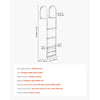 VEVOR Removable Dock Ladder, 4 Steps, Aluminum Alloy Pontoon Boat Swim Ladder, with Non-Slip Wide PP Steps, 500 lbs Weight Capacity, Quick Release Design, for Lake Swimming, Pool, Marine Boarding