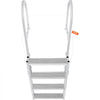 VEVOR Dock Ladder, Retractable 4 Steps, 350 lbs Load Capacity, Aluminum Alloy Pontoon Boat Ladder with 55.1''-67.1'' Adjustable Height, 4'' Wide Step & Rubber Mat, for Ship/Lake/Pool/Marine Boarding