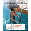 VEVOR Retractable Dock Ladder, 5 Steps, Aluminum Alloy Pontoon Boat Swim Ladder, with Non-Slip Wide Steps, 350 lbs Weight Capacity, Adjustable Height, for Lake Swimming, Pool, Boat, Marine Boarding