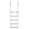 VEVOR Retractable Dock Ladder, 5 Steps, Aluminum Alloy Pontoon Boat Swim Ladder, with Non-Slip Wide Steps, 350 lbs Weight Capacity, Adjustable Height, for Lake Swimming, Pool, Boat, Marine Boarding