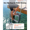 VEVOR Retractable Dock Ladder, 5 Steps, Aluminum Alloy Pontoon Boat Swim Ladder with Auto-Lift Float, Non-Slip Wide Steps, 500 lbs Weight Capacity, Adjustable Height, for Lake Pool Marine Boarding
