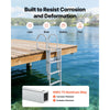 VEVOR Retractable Dock Ladder, 5 Steps, Aluminum Alloy Pontoon Boat Swim Ladder with Auto-Lift Float, Non-Slip Wide Steps, 500 lbs Weight Capacity, Adjustable Height, for Lake Pool Marine Boarding
