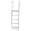 VEVOR Retractable Dock Ladder, 5 Steps, Aluminum Alloy Pontoon Boat Swim Ladder with Auto-Lift Float, Non-Slip Wide Steps, 500 lbs Weight Capacity, Adjustable Height, for Lake Pool Marine Boarding