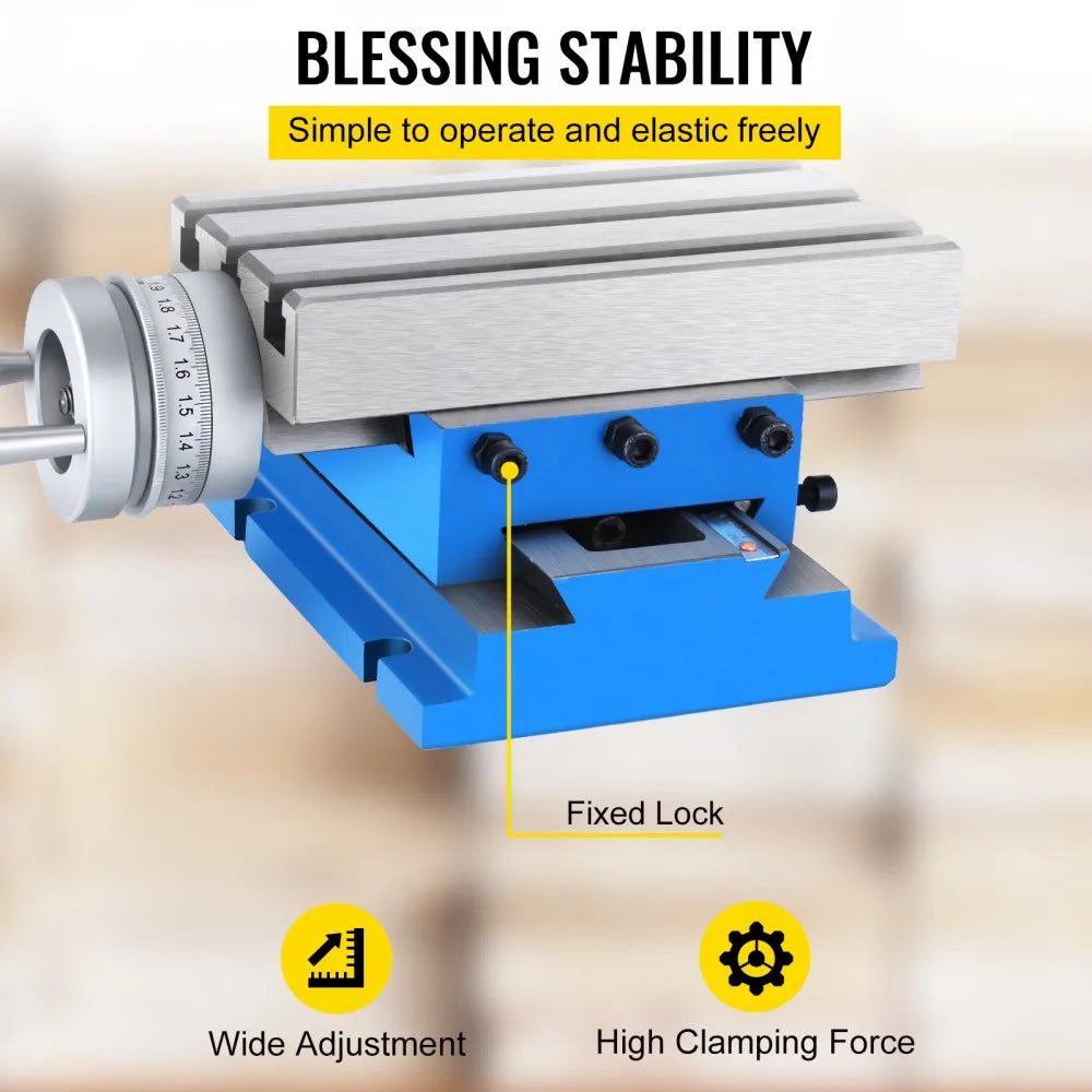 VEVOR Milling Working Table - 7.3 X 4 Inch Worktable - Compound Slide Table Milling Working Cross Table Machine for All Drill Stands Bench Drilling Milling Machine (7.3" X 4")
