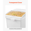 VEVOR Rice Storage Container, 10.5Gallon/40L x3 Capacity Large Dog Food Dispenser Bin, Kitchen Ingredient Grain Cereal Flour Bin, Pet food Containers with Wheels, 3 Scoops, and Airtight Lid, 3 Pack