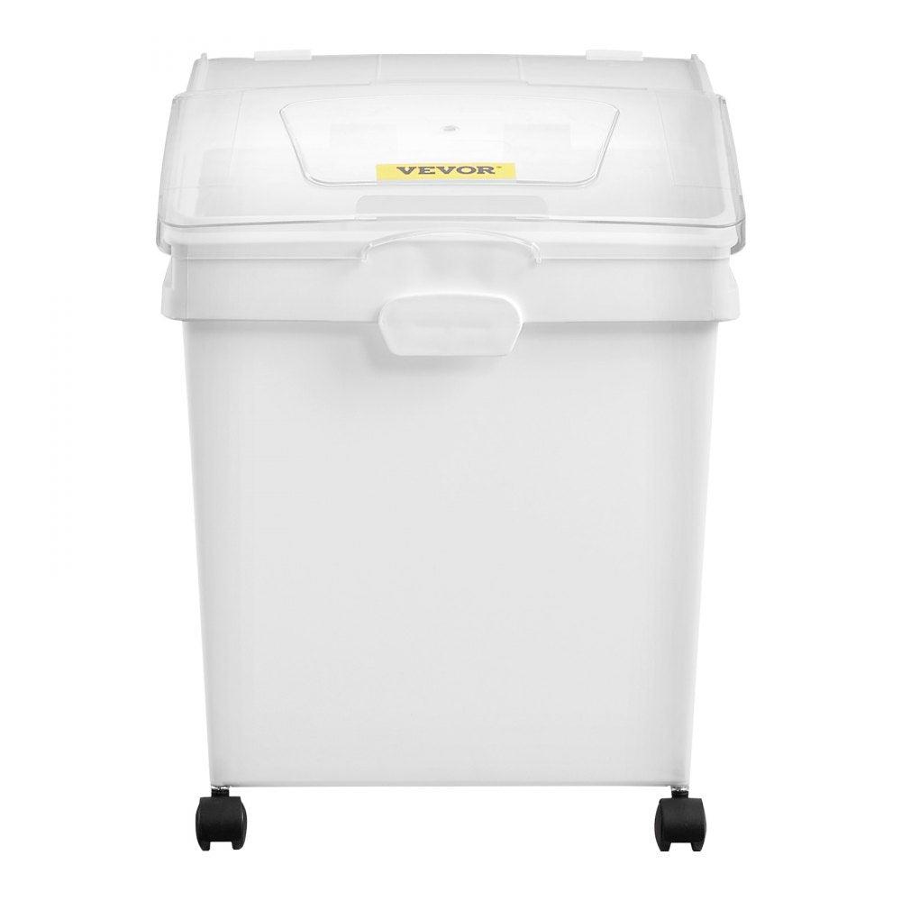 VEVOR Rice Storage Container, 10.5Gallon/40L x3 Capacity Large Dog Food Dispenser Bin, Kitchen Ingredient Grain Cereal Flour Bin, Pet food Containers with Wheels, 3 Scoops, and Airtight Lid, 3 Pack
