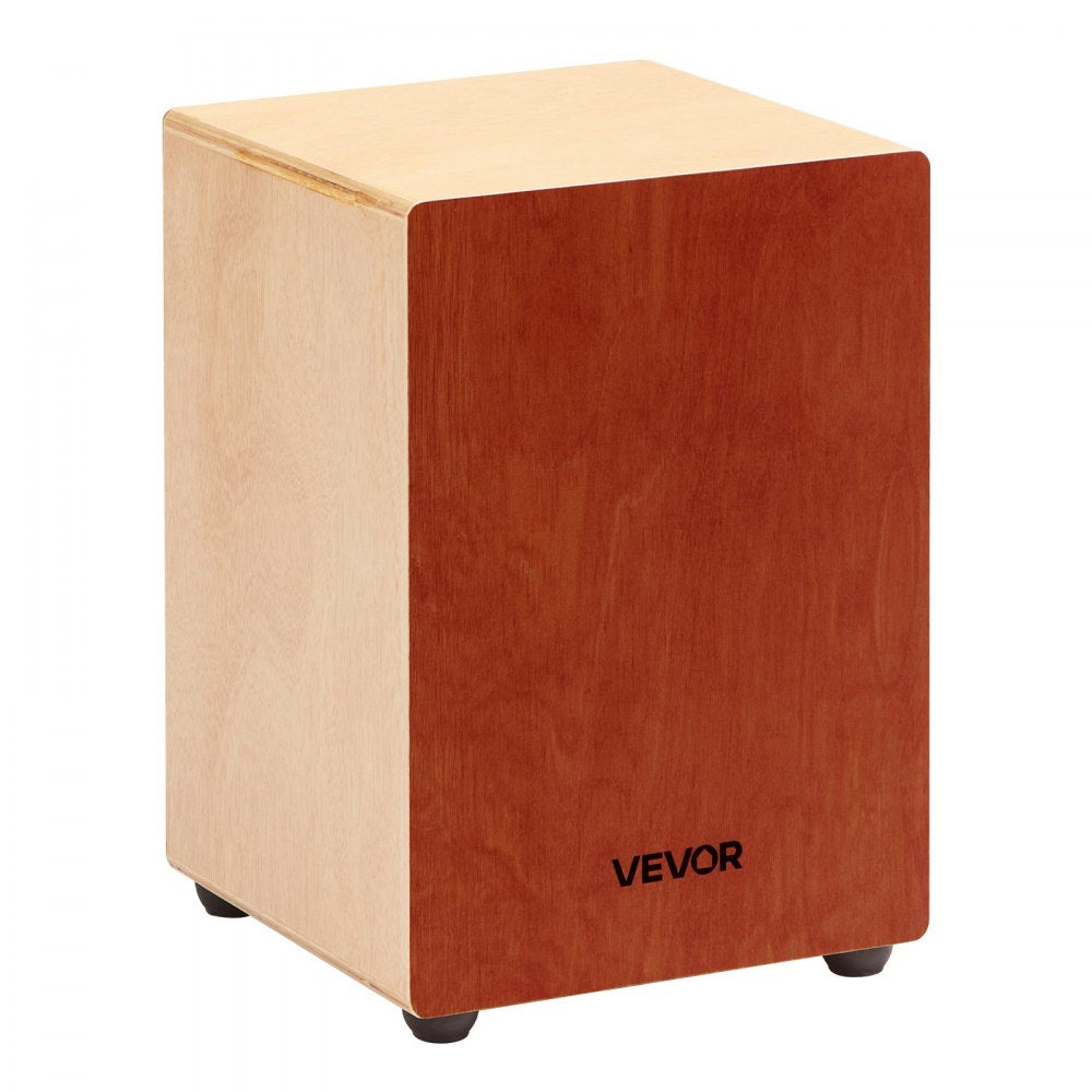 VEVOR Cajon Box Drum Birch Wood Percussion Instrument Guitar Strings with Travel Bag