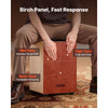 VEVOR Cajon Box Drum Wooden Percussion Instrument Drum with Guitar Strings Birch Wood