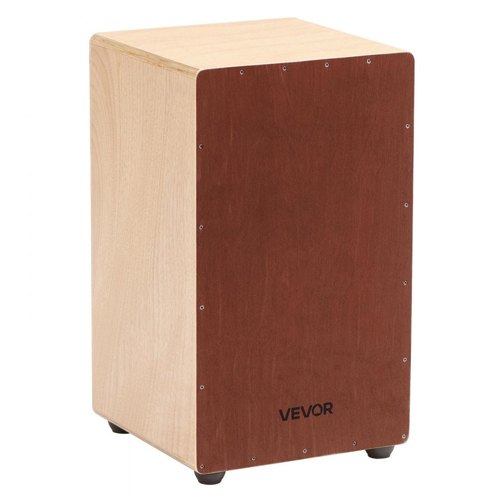 VEVOR Large Cajon Box Drum Wooden Birchwood Percussion Instrument with Snare Wires