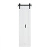 VEVOR Bifold Barn Door, 24" x 84", MDF Bi-Fold Sliding Closet Doors, Hardware Kit Included, H-Frame Space-Saving Design, Need to Assemble, for Bedroom, Living Room, Wardrobe and Room Divider, White