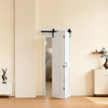 VEVOR Bifold Barn Door, 36" x 84", MDF Bi-Fold Sliding Closet Doors, Hardware Kit Included, H-Frame Space-Saving Design, Need to Assemble, for Bedroom, Living Room, Wardrobe and Room Divider, White