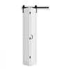 VEVOR Bifold Barn Door, 36" x 84", MDF Bi-Fold Sliding Closet Doors, Hardware Kit Included, H-Frame Space-Saving Design, Need to Assemble, for Bedroom, Living Room, Wardrobe and Room Divider, White