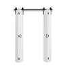 VEVOR Bifold Barn Door, 48" x 84", MDF Bi-Fold Sliding Closet Doors, Hardware Kit Included, H-Frame Space-Saving Design, Pre-Assembled Panels for Bedroom, Living Room, Wardrobe and Room Divider, White