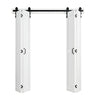 VEVOR Bifold Barn Door, 72" x 84", MDF Bi-Fold Sliding Closet Doors, Hardware Kit Included, H-Frame Space-Saving Design, Pre-Assembled Panels for Bedroom, Living Room, Wardrobe and Room Divider, White