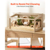 VEVOR Wooden Hamster Cage 31.9"x16.1"x16.1" 270° Viewing Hamster Habitat, Chewproof Acrylic Small Animal Cage with Openable Top, Large Pet Enclosure for Syrian/Dwarf Hamsters, Guinea Pigs & Gerbils