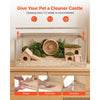 VEVOR Wooden Hamster Cage 40.1"x20.4"x20.1" 270° Viewing Hamster Habitat, Chewproof Acrylic Small Animal Cage with Openable Top, Large Pet Enclosure for Syrian/Dwarf Hamsters, Guinea Pigs & Gerbils