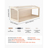 VEVOR Wooden Hamster Cage 48"x20.1"x20.1" 270° Viewing Hamster Habitat, Chewproof Acrylic Small Animal Cage with Openable Top, Large Pet Enclosure for Syrian/Dwarf Hamsters, Guinea Pigs & Gerbils