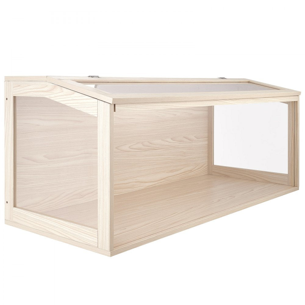 VEVOR Wooden Hamster Cage 48"x20.1"x20.1" 270° Viewing Hamster Habitat, Chewproof Acrylic Small Animal Cage with Openable Top, Large Pet Enclosure for Syrian/Dwarf Hamsters, Guinea Pigs & Gerbils