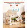 VEVOR Wooden Hamster Cage 23.8"x15.9"x15.9" 270° Viewing Hamster Habitat, Chewproof Small Animal Cage with Openable Top, Large Pet House Wood Enclosure for Syrian/Dwarf Hamsters, Guinea Pigs, Gerbils