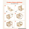 VEVOR Wooden Hamster Cage 23.8"x15.9"x15.9" 270° Viewing Hamster Habitat, Chewproof Small Animal Cage with Openable Top, Large Pet House Wood Enclosure for Syrian/Dwarf Hamsters, Guinea Pigs, Gerbils