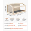 VEVOR Wooden Hamster Cage 39.4"x20.5"x19.9" 270° Viewing Hamster Habitat, Chewproof Acrylic Small Animal Cage with Openable Top, Large Pet Enclosure for Syrian/Dwarf Hamsters, Guinea Pigs & Gerbils
