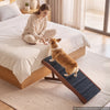 VEVOR Dog Ramp for Bed 12.6"-16.5" 4 Adjustable Height Foldable Pet Ramp, for Small & Senior Dogs to Get on Couch Sofa, 35" Long, Up to 200 lbs, Portable Wooden with Non-Slip Felt Surface & Handle