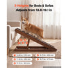 VEVOR Dog Ramp for Bed 13.8"-19.1" 5 Adjustable Height Foldable Pet Ramp, for Small & Senior Dogs to Get on Couch Sofa, 39.4" Long, Up to 220 lbs, Portable Wooden with Non-Slip Felt Surface & Handle