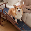 VEVOR Dog Ramp for Bed Couch 74" Long Wooden Pet Ramp with 22° Gentle Slope, for Small & Senior Dogs to Get on Sofa, Up to 200 lbs Load, Designed with Side Rails, Non-Slip Felt Surface & Top Platform