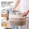 VEVOR Cotton Rope Basket, 22L, 3 Packs Storage Basket, Woven Basket Bins with Handles, Decorative Shelf Organizer Towel Hamper, Boho Toy Basket for Organizing Books Clothes Living Room 15 x 10 x 9 in