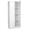 VEVOR Kitchen Pantry Cabinet, 60" Tall Food Pantry Storage Cabinet, 110LBS Freestanding Storage Cabinet Cupboard with 3 Shelves(2 Adjustable), Engineered Wood Utility Pantry for Kitchen, Dining Room