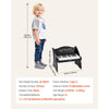 VEVOR Kids Piano Keyboard, 25 Keys Wooden Digital Piano for Kids, Mini Music Educational Instrument Toy with Realistic Sound, Dual Power, Adjustable Volume for Toddlers, Boys Girls Learning, Black